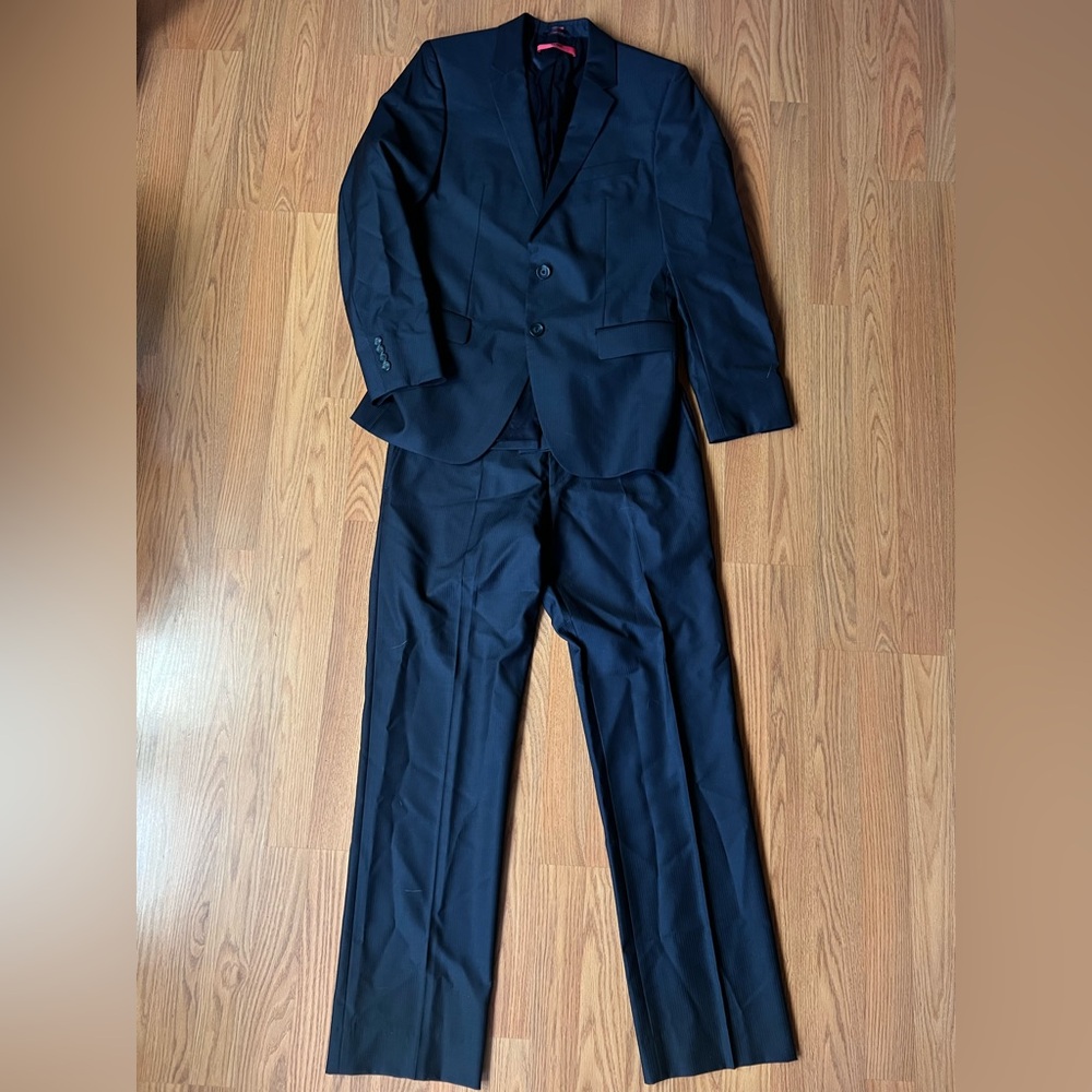 Hugo Boss Navy Blue Wool Blend Suit 36R Jacket and Pants